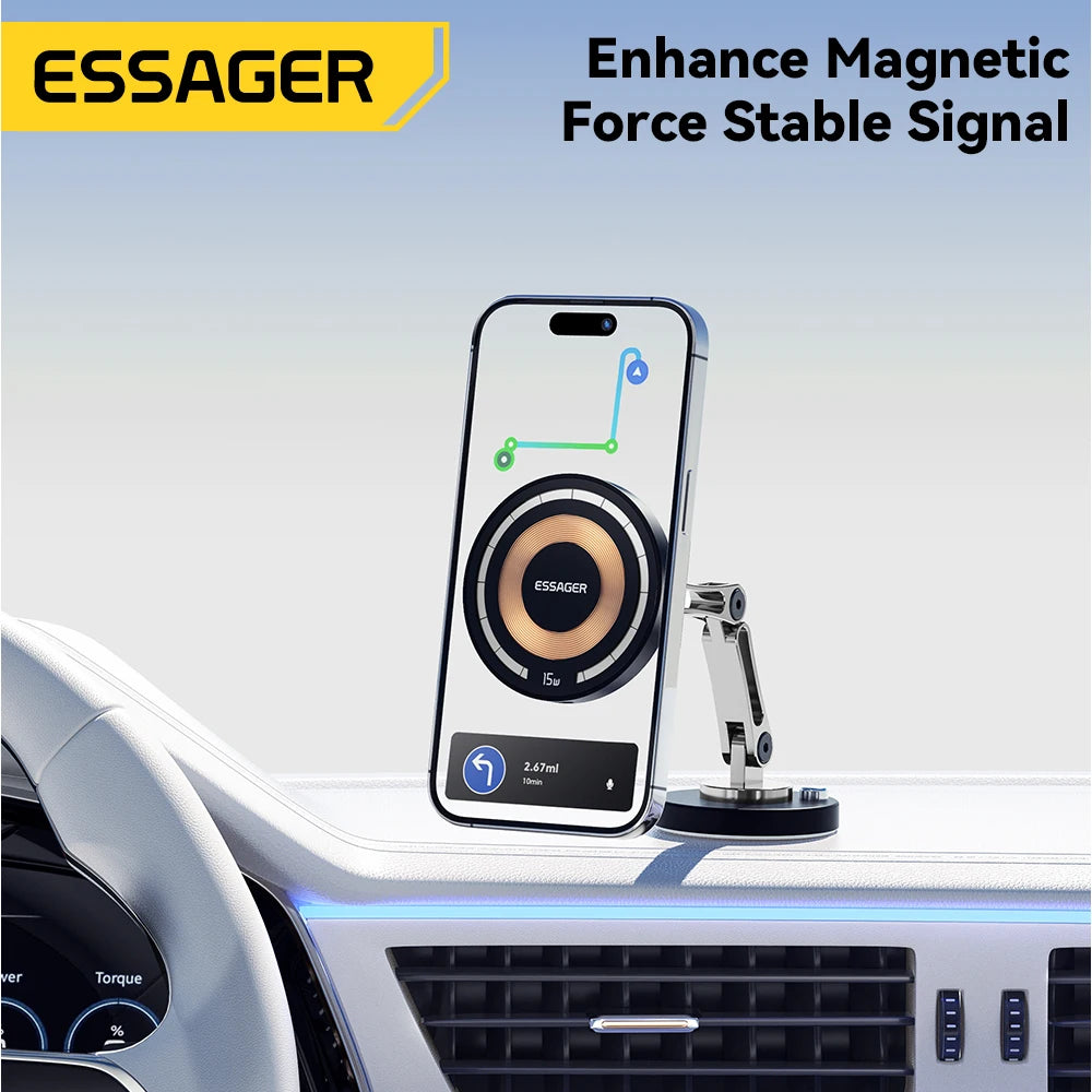 Cargador Inalámbrico Magnético Essager 15W - MagSafe para Auto - Cervera Studio