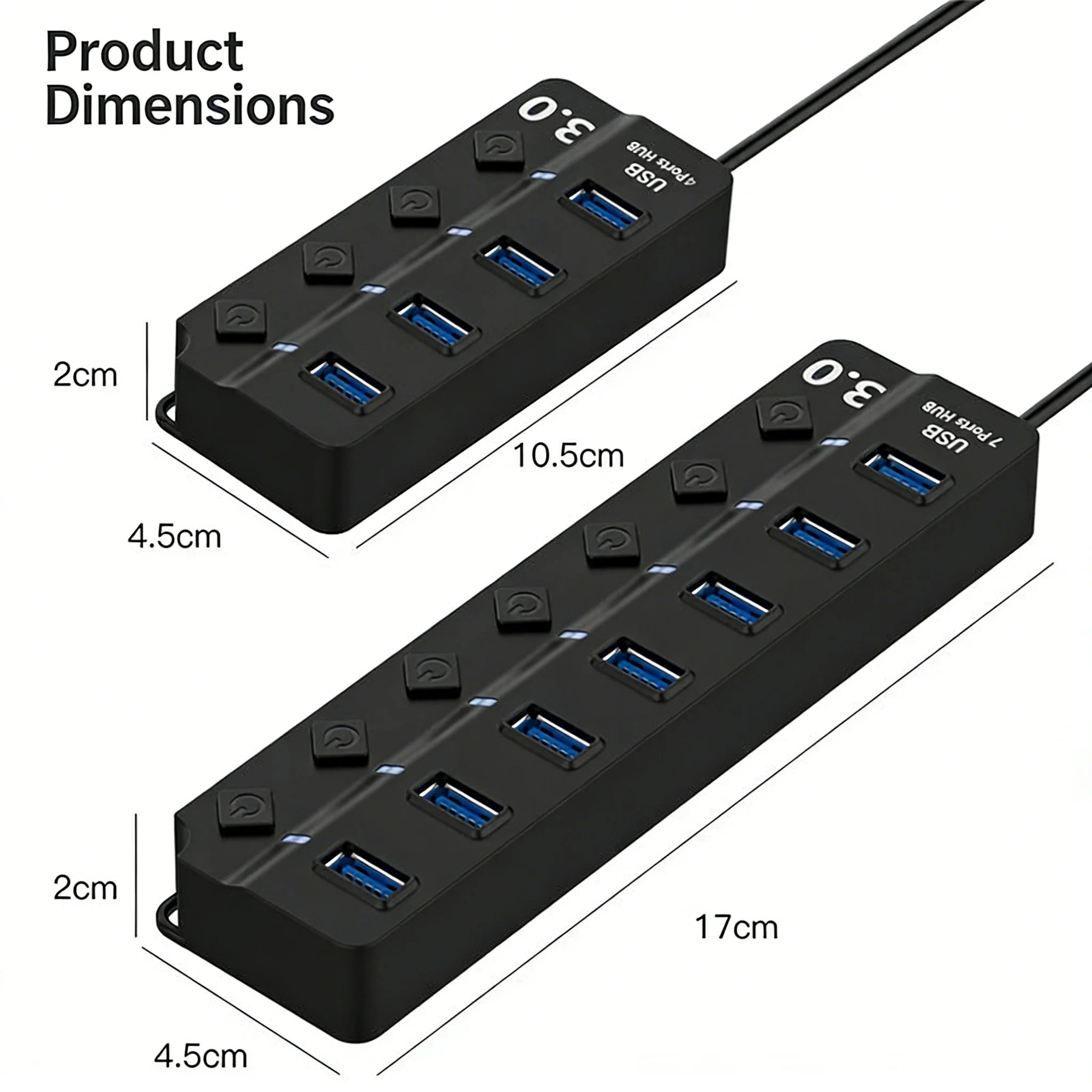 Hub USB 3.0 con 4/7 Puertos e Indicador LED - Cervera Studio