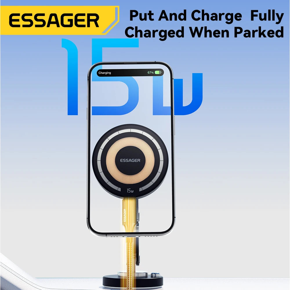 Cargador Inalámbrico Magnético Essager 15W - MagSafe para Auto - Cervera Studio