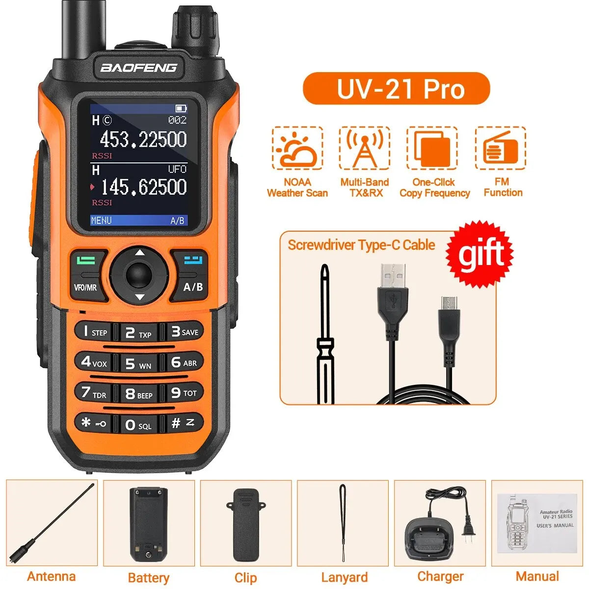 Walkie Talkie Baofeng UV21 Pro - Largo Alcance 16KM - Cervera Studio