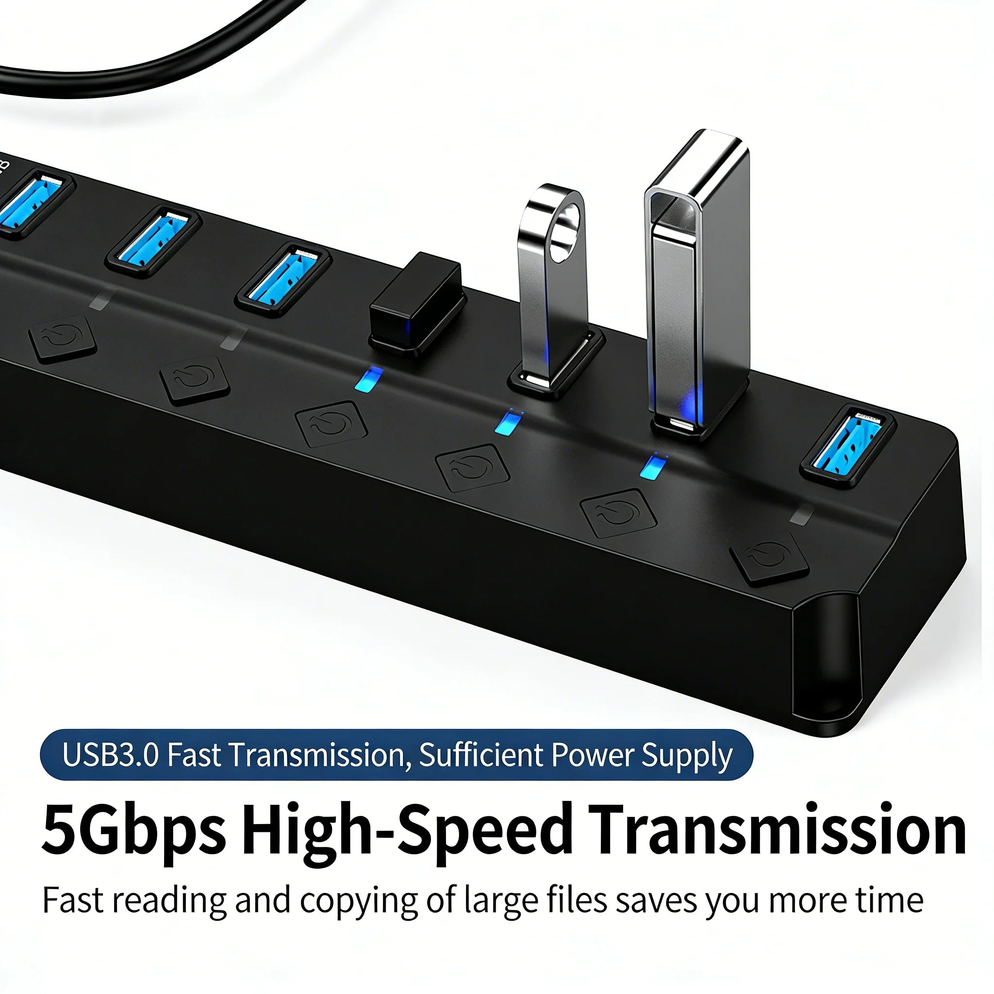 Hub USB 3.0 con 4/7 Puertos e Indicador LED - Cervera Studio