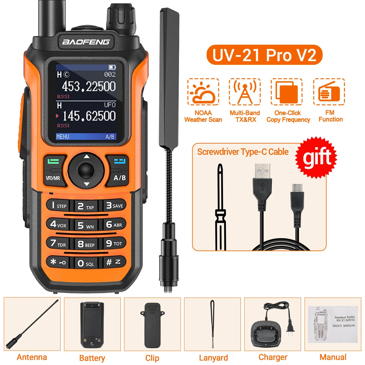 Walkie Talkie Baofeng UV21 Pro - Largo Alcance 16KM - Cervera Studio