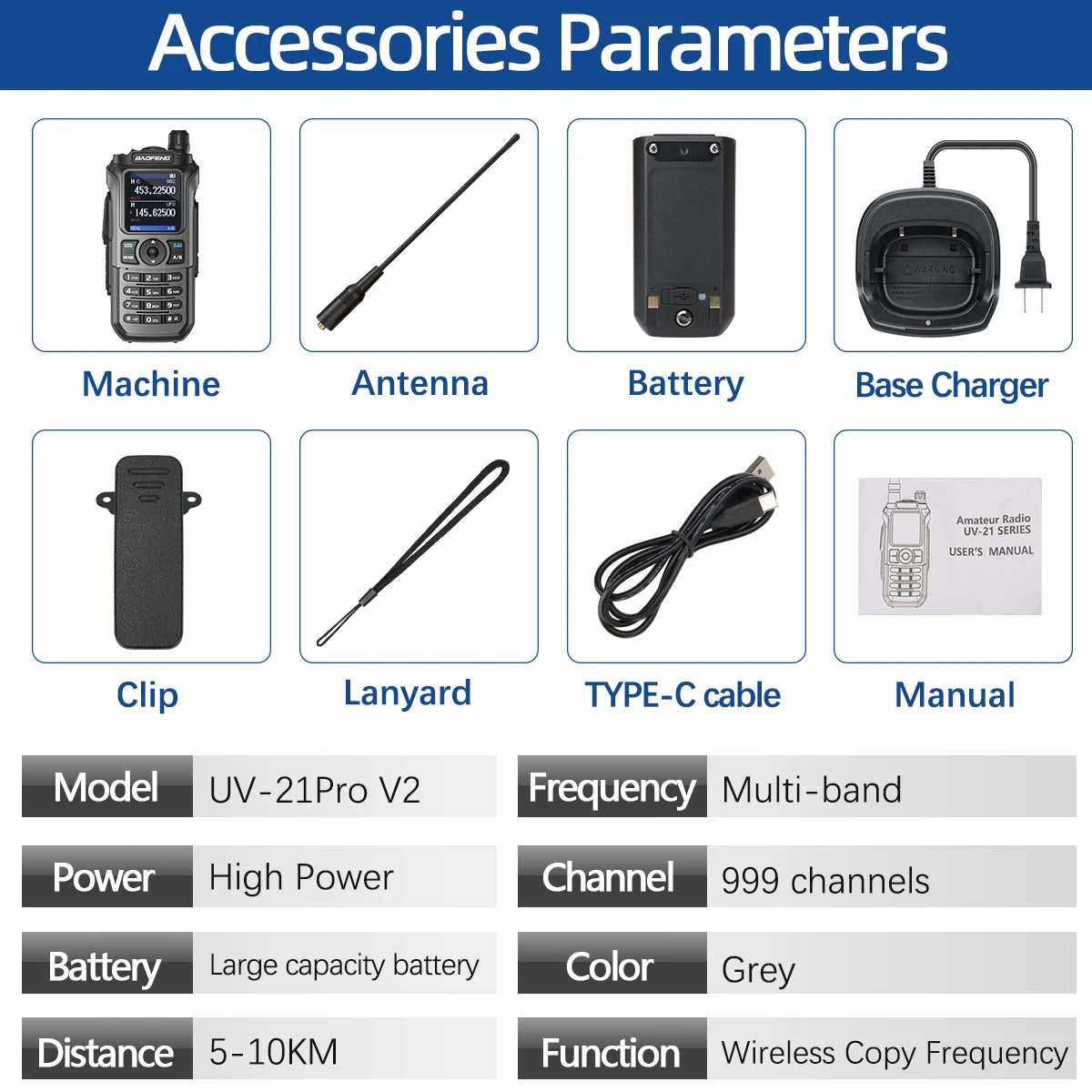 Walkie Talkie Baofeng UV21 Pro - Largo Alcance 16KM - Cervera Studio