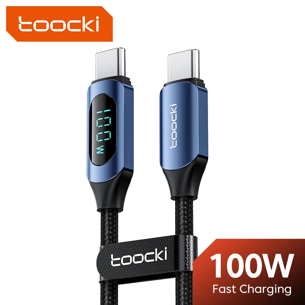 Cable USB-C 100W Toocki Carga Rápida - MacBook iPad y Más - Cervera Studio