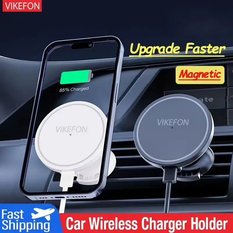 Cargador Inalámbrico Magnético Vikefon - MagSafe Compacto para Auto - Cervera Studio