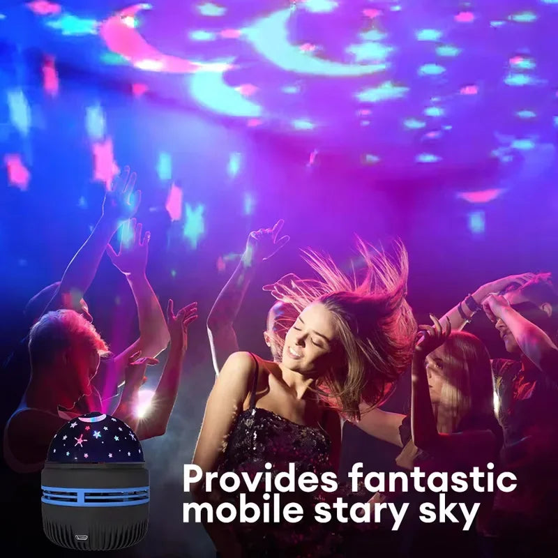 Lámpara Proyectora de Estrellas LED USB - Luz Nocturna Decorativa - Cervera Studio