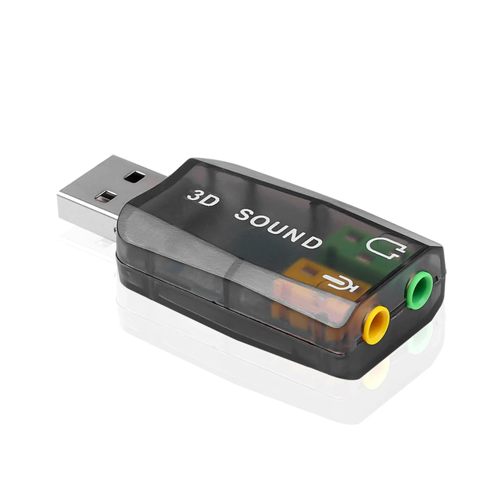 Placa de Sonido USB Externa 3D - Plug & Play para PC - Cervera Studio