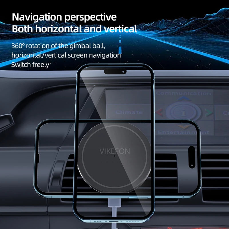 Cargador Inalámbrico Magnético Vikefon - MagSafe Compacto para Auto - Cervera Studio
