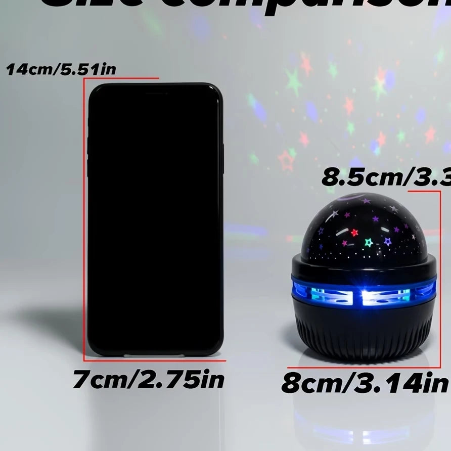 Lámpara Proyectora de Estrellas LED USB - Luz Nocturna Decorativa - Cervera Studio